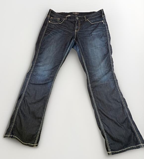 Silver Jeans Denim - Silver Jeans Co Frances Dark Wash Denim Jeans Women’s Size 18 Inseam 35